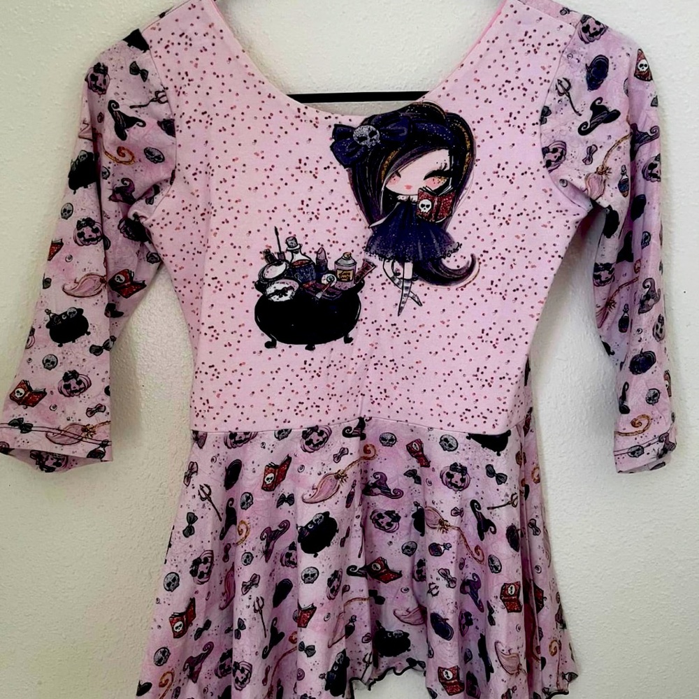 3/4 sleeve peplum pumpkin w cute girl size 8/9/10